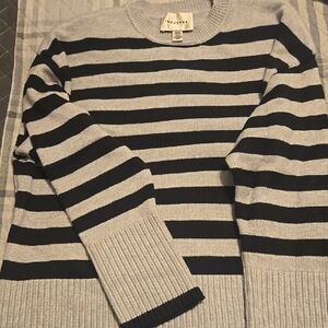 Industry Women's Striped Crewneck Sweater - Black and Gray